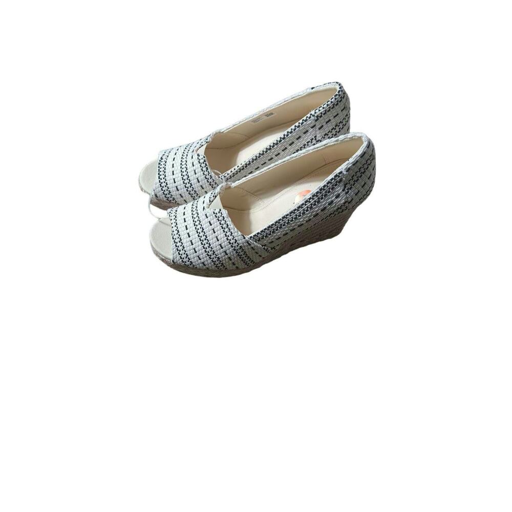 Toms Michelle Peep Toe Wedge Sandal Espadrilles Shoe Women's Size 11